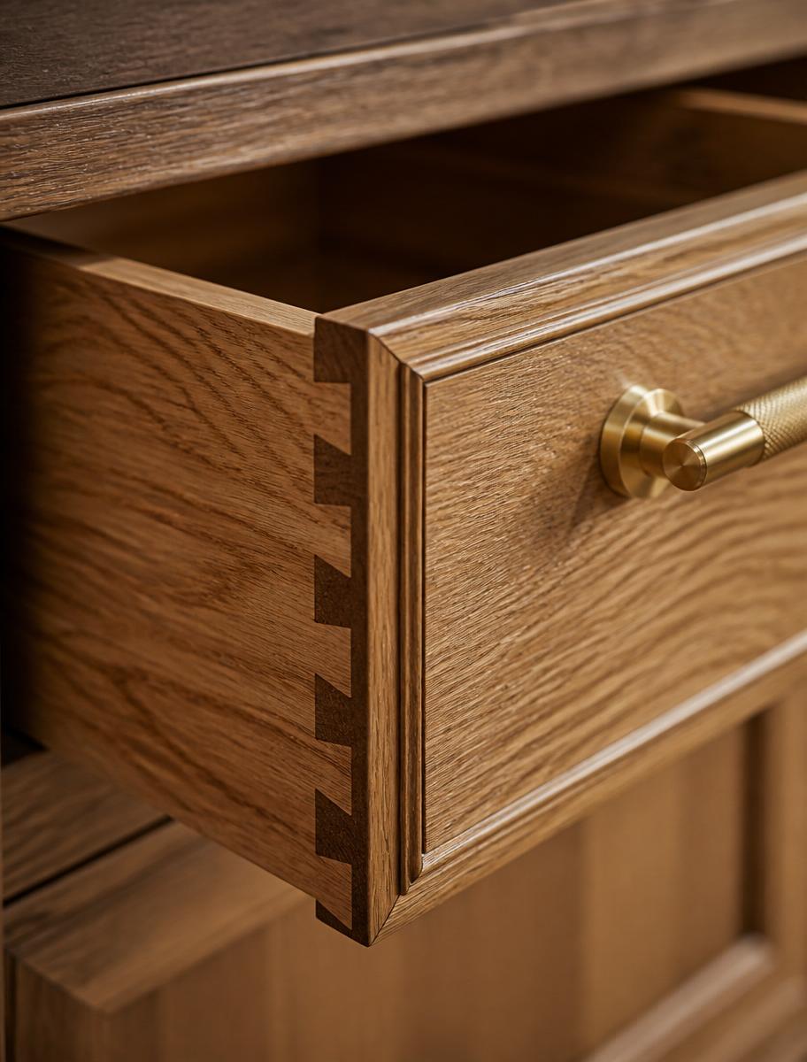 Detail zwaluwstaartverbinding